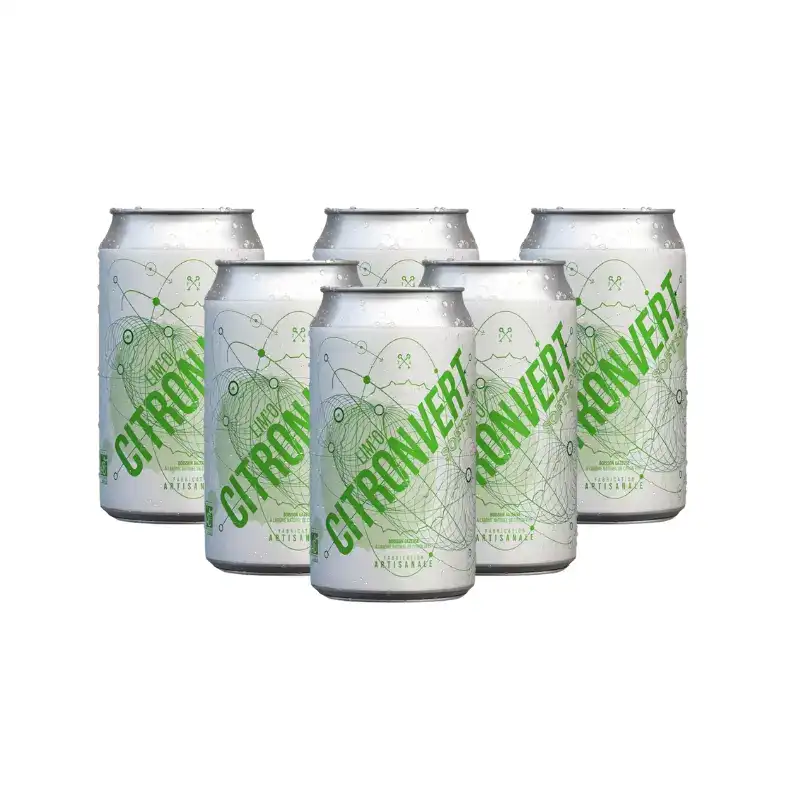 6 canettes de 33cl de limonade citron vert des Brasseurs savoyards. Artisanales.